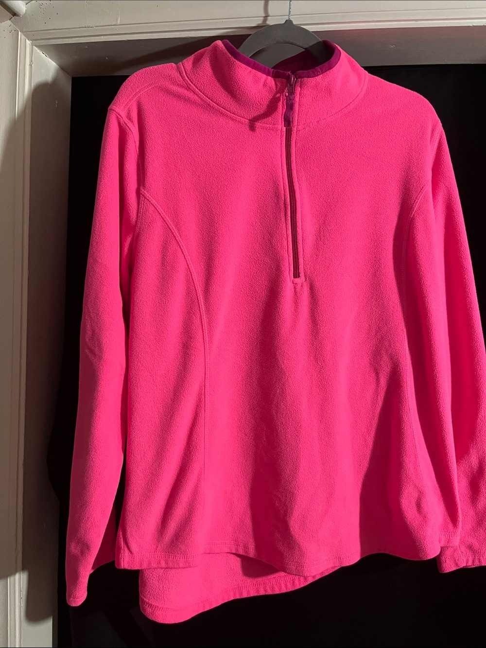 made for life Neon Pink Quarter-Zip Turtleneck Fleece Pullover